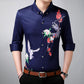 Men's Long Sleeve Slim Shirt Korean Fashion Trend Shirt Casual Business British Hair Stylist Clothes