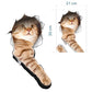 Lovely 3D Cat Wall Stickers Removable Durable WC Toilet Sticker Home Decoration Cartoon Animal Cute Window Bedroom Bathroom Kitchen Accessories