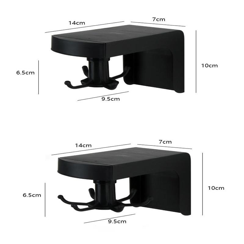 Kitchen Storage Shelves Multifunctional Shelf Telescopic Free Punch Rotating Wall Hook Supplies Storage Organizer