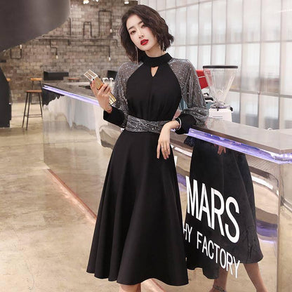 Temperament Evening Dress Dress Ladies Ladies Banquet Skirt Noble Black Was Thin A-line Base Skirt