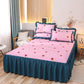 Princess Wind Double Bed Skirt Simmons Protection Korean Version Non-slip One-piece Bed Sheet Pillowcase Bedspread Protective Cover