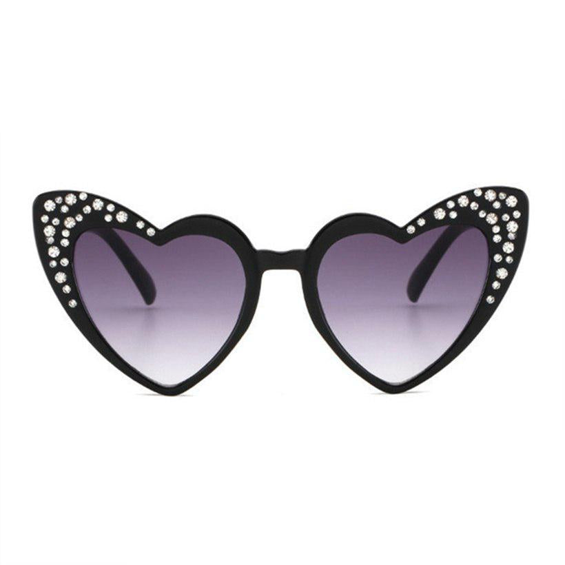 Kids Sunglasses Baby Heart shaped Sun Glasses Kids Rhinestone Fashion Love Eyewear Gift For Children
