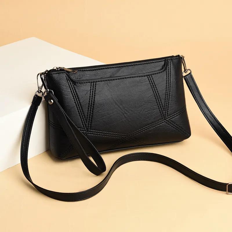 Multifunctional Leather Bag Removable Strap Women Shoulder Bags Crossbody Bags PU Leather Multi-Layer Large Capacity Classic Soft Surface