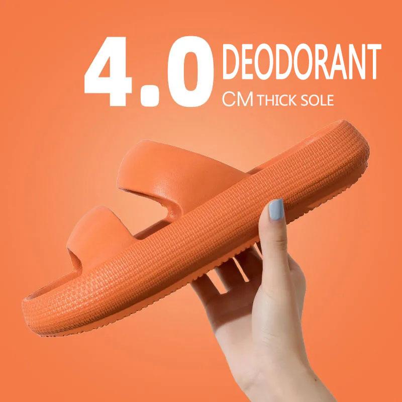 Unisex Slippers Women's Outer Wear Stepping on Shit Touching Flip-flops Bath Non-slip Thick Bottom Sandals Summer Men's Slippers