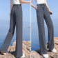 Color Striped Wide-leg Pants Ladies Summer High Waist Loose Thin Ice Silk Straight and Thin Casual Mopping Trousers