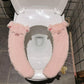 Cute Cartoon Toilet Cushion Household Waterproof Universal Velcro Plush Toilet Cushion Winter Warm Toilet Cushion