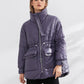 Pure Winter Lightweight Down Jacket Women Thick Warm Batwing Long Sleeve Loose Doudoune Pocket Ultra Light Duck Down
