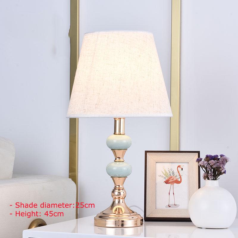 Modern art deco fabric crystal desk lights vintage Table Lamp for Reading bedside home living room