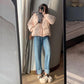 Women's Short Down Jacket Thick and Versatile Loose Bright Face Stand-up Collar Hoodless Winter Padded Jacket Warm Winter Thick Coat