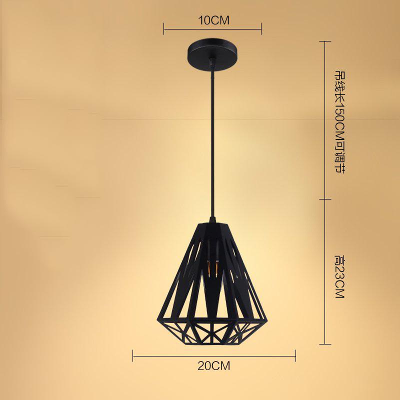 Industrial Style Simple Personality Retro Creative Iron Chandelier Living Room Coffee Bar Bar Lamp
