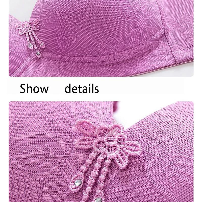 Thin Anti-sagging Anti-sagging Breast Gathering Type Bra Non-magnetic and Non-wireless Underwear Simple Women's Bra Light and Thin
