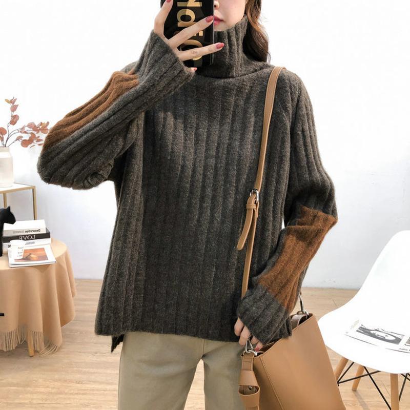 Fall/winter Turtleneck Pullover Sweater Keep Warm Loose Padded Bottoming Shirt Casual Commuter Women's Sweater
