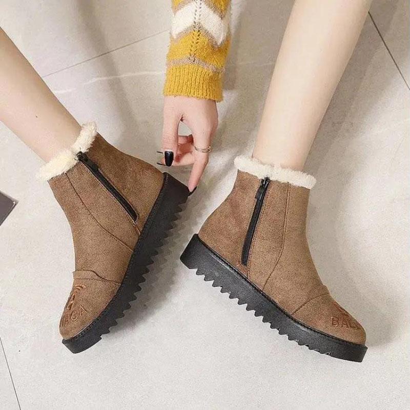 Warm and Velvet Snow Boots Women's Boots Autumn and Winter Thickened Short Boots Cotton Shoes Non-slip Short Boots