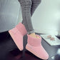 Winter Snow Boots Women's Short Boots Flat Non-slip Cotton Shoes Thickened Warm Cotton Boots
