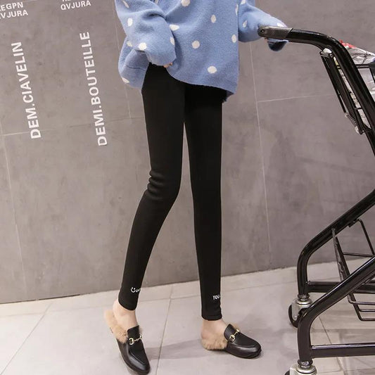 Pregnant Women's Leggings Pregnant Women's Pants Autumn and Winter Thickening and Velvet