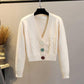 Autumn and Winter Twist Loose Sweater Knit Short Cardigan Outer Wear All-match Thin Women