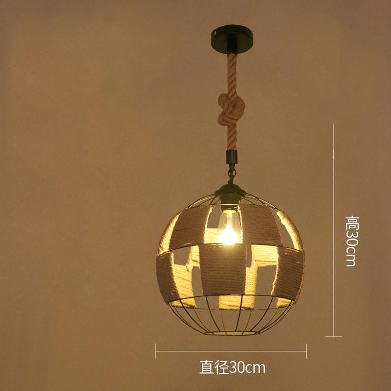 Hemp Rope Chandelier American Pastoral Retro Restaurant Clothing Store Decorative Chandeliers