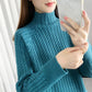 High-neck Padded Sweater Women's Autumn and Winter New Loose Casual Style Knitting Base Western Style