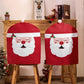 Christmas Decoration Seat Cover Elderly Style Dining Table and Chair Household Seat Cover Christmas Chair Cover Ornaments