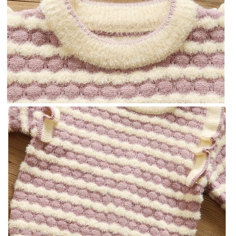 Girls' Sweater Autumn and Winter Foreign Style Girls' Bottomed Shirt Thickened and Warm Baby with Korean Version Inside