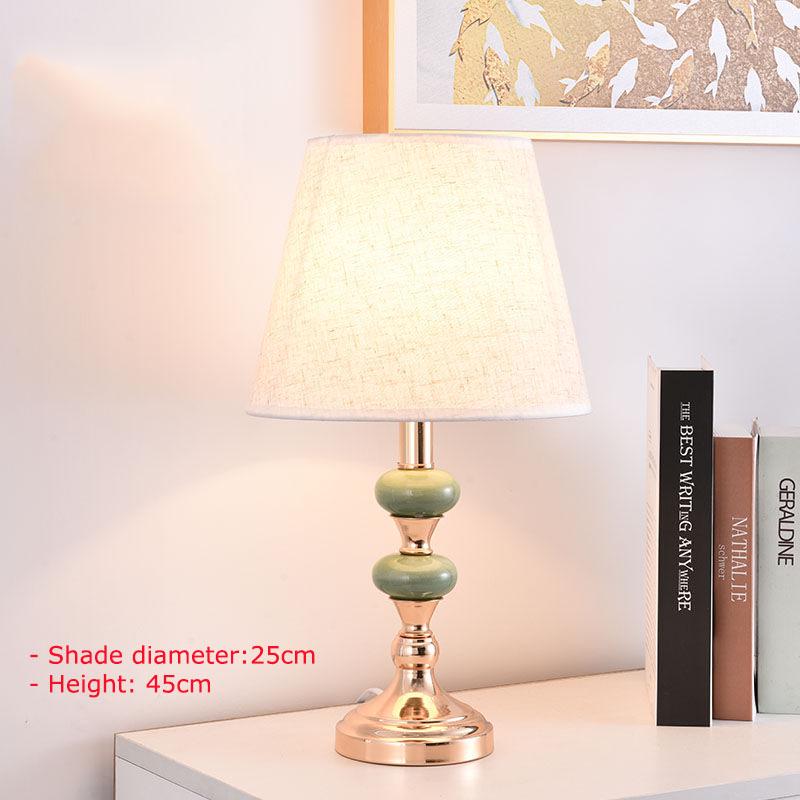 Modern Classical Fabric Crystal Desk Lights Vintage Creative Table Lamp Bedside Home Living Room