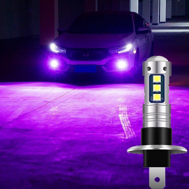 H1 LED Car Front Fog Light Super Bright Headlight Seven Color Natural / Strobe Light 220W Car Light Bulb