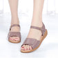 Beef Tendon Soft Sole Mother Sandals Female Summer Soft Leather Comfortable Middle-aged Women's Shoes Middle-aged Flat-bottom Non-slip