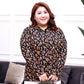 Plus Fertilizer Plus Size Chiffon Middle-aged and Elderly Mother Spring and Summer Fashion Long-sleeved T-shirt Top Women's Bottoming Shirt
