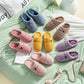 Men and Women 's Cotton Slippers  Thick Bottom Bag with Winter Warm Shoes Home Couples Non-slip Slippers