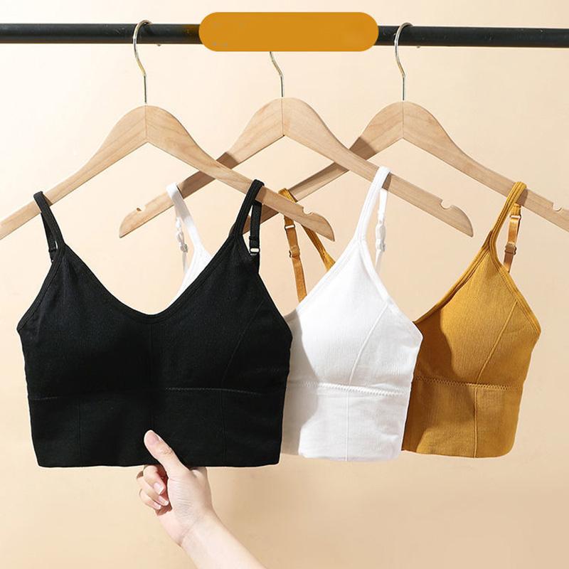 U-shaped Beautiful Back Small Suspender Belly Closing Vest Spring and Summer Bottoming Women's Underwear and Bra with Bra Cushion