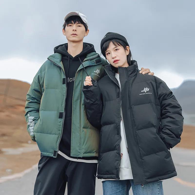 Men's and Women's Cotton-padded Jackets Couple Style Jackets Autumn and Winter Cotton-padded Jackets Thick Bread Down Padded Jackets