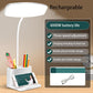 LED Desk Lamp Eye Protection Study Dormitory Desk Rechargeable Writing Homework Small Desk Lamp Bedroom Bedside Lamp with Pen Holder