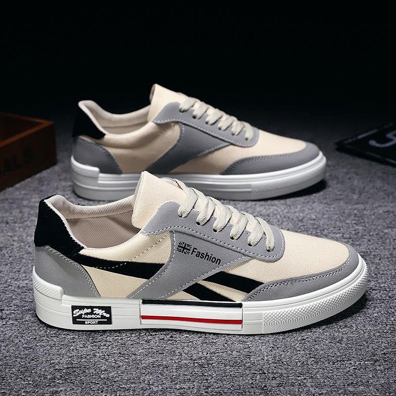 Versatile Men's High Top Breathable Canvas Shoes Men's Korean Style Trendy Student Casual Shoes