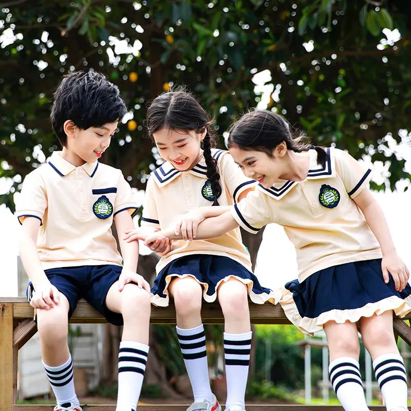 Primary School Uniforms Summer Children's Class Uniforms Sportswear Suits Kindergarten Uniforms, Summer Uniforms Graduation Costumes