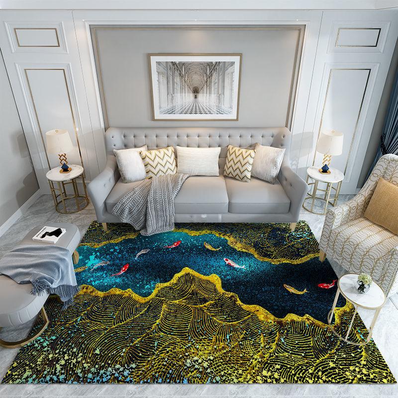 Ins Living Room Carpet Bedroom Dirt-resistant Washable Cut-out Blankets Floor Mats and Dirt-resistant
