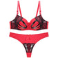 Bra Set Women Sexy Push Up Underwire Backless Lingerie Set Lace Sex Thin Gather Hollow Solid Color Bra Thong Suit Plus Size