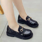 Children Elegant Princess Leather Casual Shoes Kids Girls Wedding Dress Party Solid Color Shoes for Girls