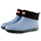 About1988 Men's Fashion Casual Outdoor Waterproof Short Ankle Rain Boots Non-slip Waterproof Shoes Plus Velvet