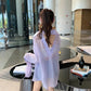 Women's Blouses Shirts Sun Protection Loose Outer Thin Beach Coat Backless Solid Shirts