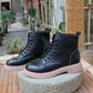 Fashion Ankle Boots Autumn Winter Ankle Boots Women Boots Work Shoes Round Toe Lace-Up Women Shoes