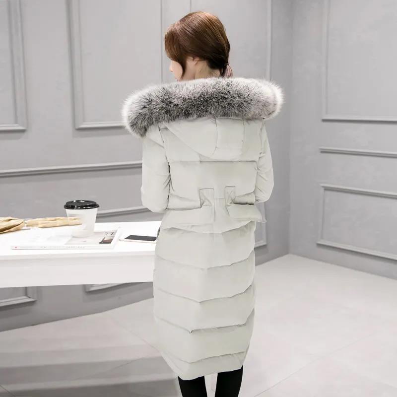 Women's Down Jacket Korean Version Loose Thick Plus Size Winter Jacket Mid-length White Duck Down Jacket