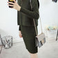 Spring and Autumn Mid-length Hedging Base Skirt Loose Sweater Women's Vest Two-piece Skirt