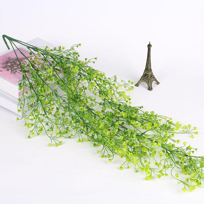 Mural Wall Hanging Simulation Willow Green Plant Artificial Flower Plastic Flower Rattan Bar Restaurant Living Room Kindergarten Decoration