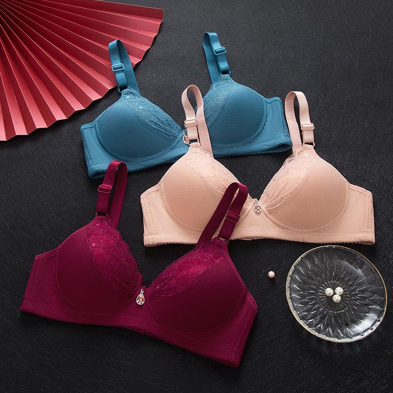 High Quality Lace Bra Without Steel Ring Sexy Bra with Breasts Gathered Together Adjustable Women's Underwear