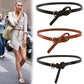 Women's Sweater Belt Decoration Can Be Knotted Belt Dress Leather Cowhide Small Belt Skirt Belt Black Sash Belt for Dress