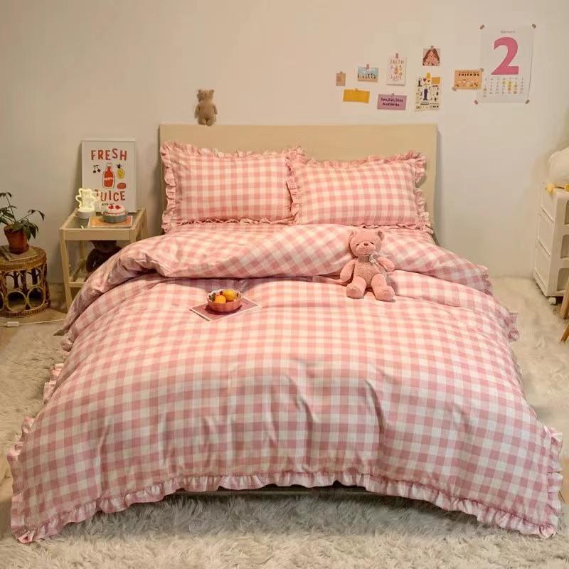 Bed Four-piece Wave Point Flower Bed Linen Is Set of 1.8 Meters 2 Meters Bed Home Bedding Four Seasons Universal