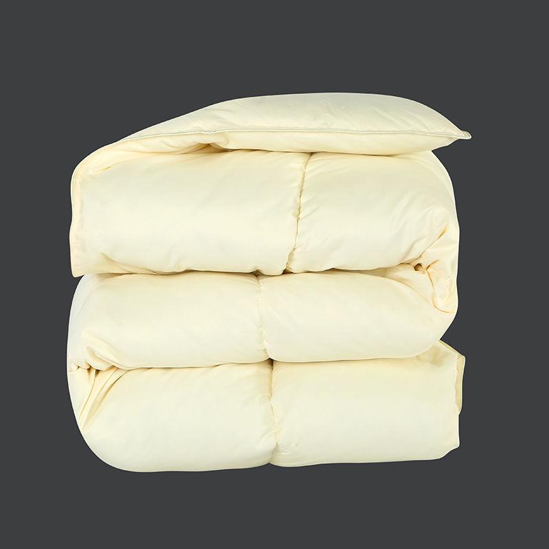 White Goose Down Quilt Pure Color Soft Four Seasons Quilt Large Antibacterial Quilt