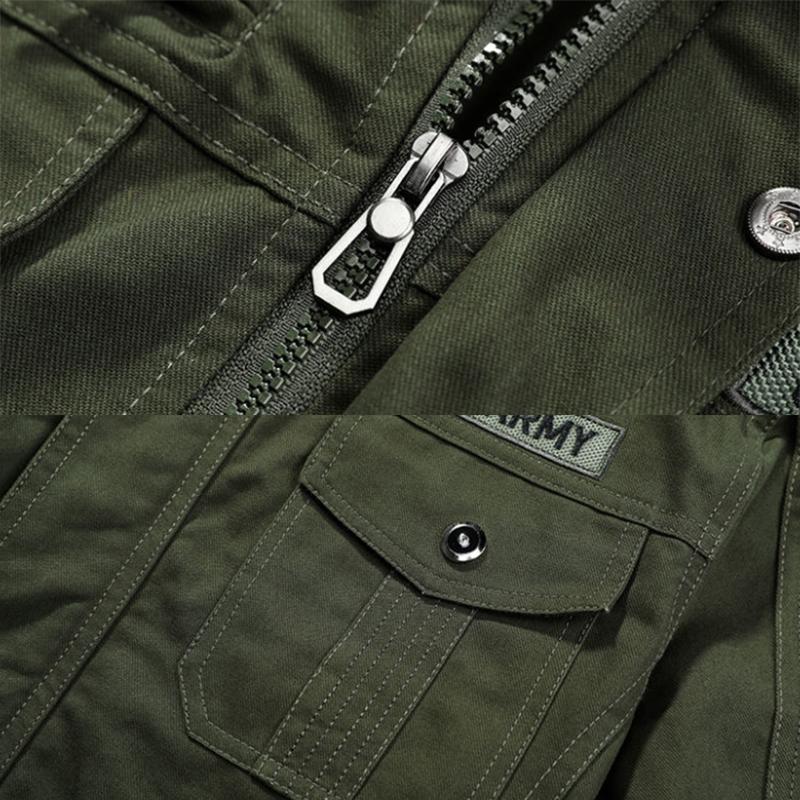 Men's Jacket Cotton Uniform Army Tooling Jacket Casual Large Size Jacket Plus Velvet Padded Jackets