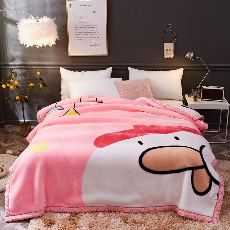 Winter Warm Double-layer Thick Coral Fleece Blanket Flannel Quilt Air Conditioning Quilt
