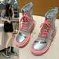 Summer Women's Thin Mesh Sandals Thick-soled Hollow Breathable Martin Boots Locomotive Fried Street Boots